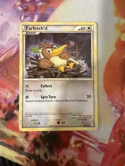 Pokemon TCG Farfetch’d 19/123 Rare Non Holo HeartGold & SoulSilver LP - Image 1
