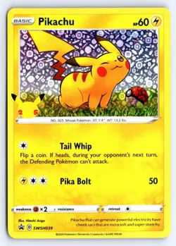 Pikachu SWSH039 Holo Promo General Mills Pokemon NM - Image 1