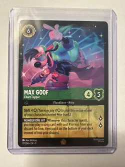 Max Goof Chart Topper Disney Lorcana Fabled 77/204 Legendary Non-Foil - Image 1