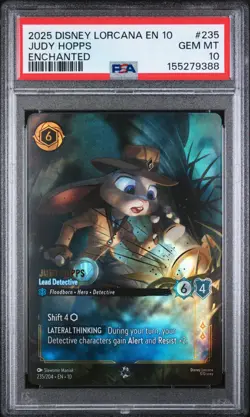 PSA 10 SEQUENTIAL JUDY HOPPS & NICK WILDE ENCHANTED 235 239 DISNEY LORCANA - Image 2