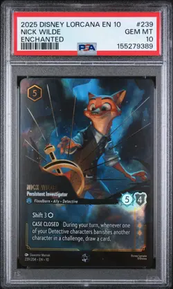 PSA 10 SEQUENTIAL JUDY HOPPS & NICK WILDE ENCHANTED 235 239 DISNEY LORCANA - Image 3