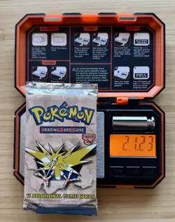 HEAVY 1999 Pokemon Fossil Booster Pack Zapdos Art - Sealed WOTC Vintage 21.23g - Image 1