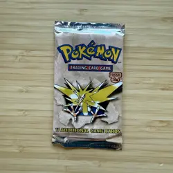 HEAVY 1999 Pokemon Fossil Booster Pack Zapdos Art - Sealed WOTC Vintage 21.23g - Image 2