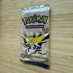 HEAVY 1999 Pokemon Fossil Booster Pack Zapdos Art - Sealed WOTC Vintage 21.23g - Image 4