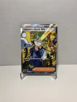 Pokemon TCG SV08 Clemont's Quick Wit # 229 / 191 Ultra Rare Near Mint - Image 1