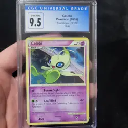 2010 Pokemon Celebi Holo #3 Triumphant Cgc 10 Blue Label Cgc 9.5 - Image 1