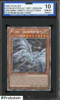 2024 Yu-Gi-Oh! Blue-Eyes Alternative White Dragon 25th Anniv Rarity Coll ISA 10 - Image 1