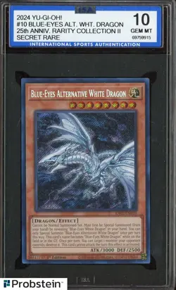 2024 Yu-Gi-Oh! Blue-Eyes Alternative White Dragon 25th Anniv Rarity Coll ISA 10 - Image 1