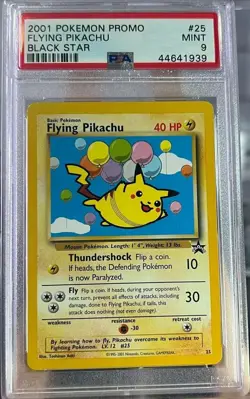 Flying Pikachu 25 Pokemon League Promo Black Star Pokemon PSA 9 - Image 1