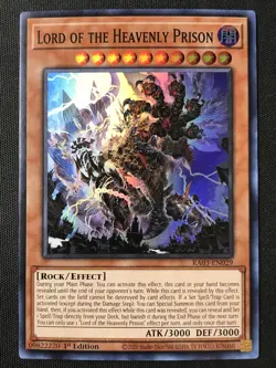 Yu-Gi-Oh TCG #RA03-EN029 Lord of the Heavenly Prison 1st Edition Super Rare NM - Image 1