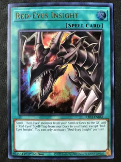Yu-Gi-Oh TCG #RA03-EN061 Red-Eyes Insight 1st Edition Ultra Rare LP - Image 1