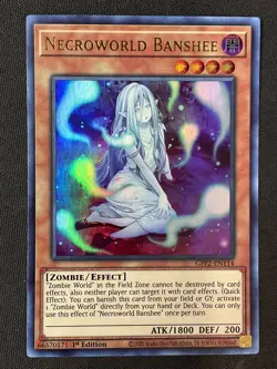 Yu-Gi-Oh TCG #GFP2-EN114 Necroworld Banshee 1st Edition Ultra Rare NM - Image 1