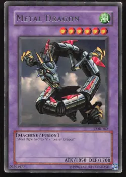 Yu-Gi-Oh TCG The Legend of Blue Eyes White Dragon #LOB-102 Metal Dragon Rare - Image 1