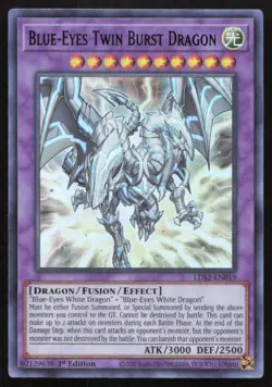 Yu-Gi-Oh TCG #LDS2-EN019 Blue-Eyes Twin Burst Dragon (Blue) Ultra Rare - Image 1