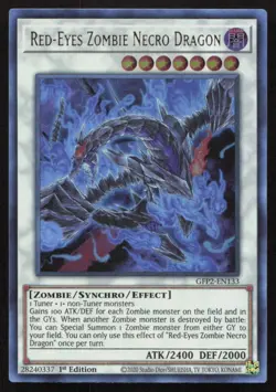 Yu-Gi-Oh TCG The 2nd Haunting #GFP2-EN133 Red-Eyes Zombie Necro Dragon UR - Image 1