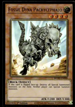 Yu-Gi-Oh TCG #MGED-EN008 Fossil Dyna Pachycephalo 1st Ed. NM - Image 1