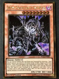 Yu-Gi-Oh TCG #PGL2-EN083 Grapha, Dragon Lord of Dark World 1st Ed Gold Rare MP - Image 1
