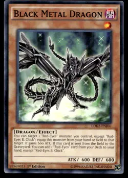 Yu-Gi-Oh TCG #LDK2-ENJ06 Black Metal Dragon 1st Edition Common NM - Image 1