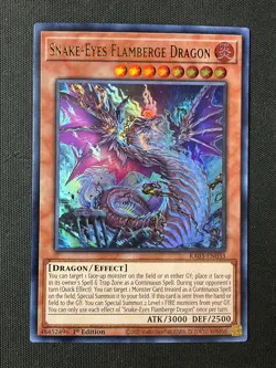Yu-Gi-Oh TCG #RA03-EN033 Snake-Eyes Flamberge Dragon 1st Edition Ultra Rare NM - Image 1