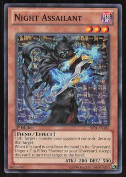 Yu-Gi-Oh TCG Battle Pack Epic Dawn #BP01-EN187 Night Assailant NM - Image 1