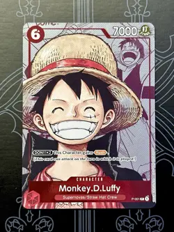 Monkey D Luffy P-001 Promo 25th Anniversary Alt Art One Piece TCG English - Image 1