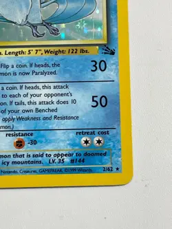 ** Pokemon TCG Articuno 2/62 Unlimited Fossil Holo Card - Image 5