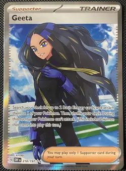 Geeta 218/197 SV03: Obsidian Flames Holo - Pokemon Card - Image 1