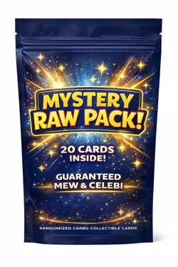 20 Pokemon Mystery Raw Cards – GUARANTEED Mew AND Celebi Inside! - Image 1