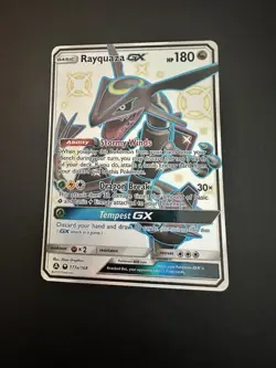Shiny Rayquaza GX 177a/168 Pokemon TCG Hidden Fates Full Art Holo Foil Card LP - Image 1