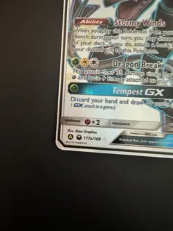 Shiny Rayquaza GX 177a/168 Pokemon TCG Hidden Fates Full Art Holo Foil Card LP - Image 2