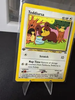 Teddiursa 1st Edition 65/75 Neo Discovery Pokemon Card NM Vintage WOTC - Image 2