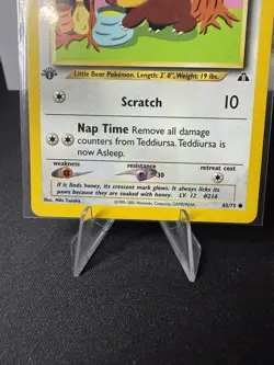 Teddiursa 1st Edition 65/75 Neo Discovery Pokemon Card NM Vintage WOTC - Image 4