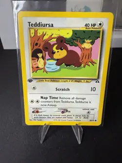 Teddiursa 1st Edition 65/75 Neo Discovery Pokemon Card NM Vintage WOTC - Image 5