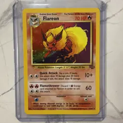 Flareon Jungle Holo Card 3/64 Unlimited Rare NM Pokemon - Image 1