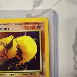 Flareon Jungle Holo Card 3/64 Unlimited Rare NM Pokemon - Image 4