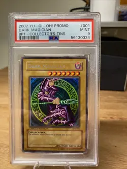 2002 Yugioh PSA 9 Dark Magician BPT-001 Secret Rare Card NEW CERT. Low POP! - Image 1