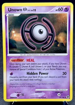 Unown H 29/106 LP Non Holo Adorable Secret Alphabet Pokemon Card! - Image 1