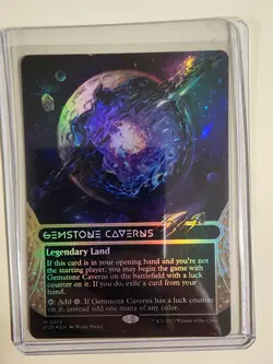 Gemstone Caverns Borderless Foil Never played MTG Stellar Sights EOE - Image 1