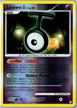 Pokemon Card - Unown [T] 67/123 Mysterious Treasures Uncommon Reverse Holo LP - Image 1