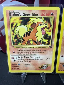 Blaine’s Growlithe & Growlithe Pokemon Card Lot MP Ships Fast! - Image 2