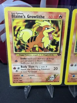 Blaine’s Growlithe & Growlithe Pokemon Card Lot MP Ships Fast! - Image 4
