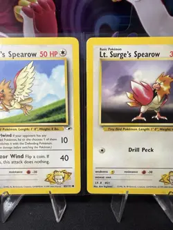 Lt Surge’s Spearow Pokemon Card Lot 2 Gym Heroes WOTC LP Vintage - Image 3