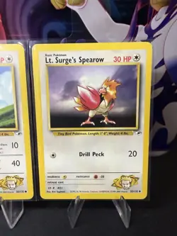 Lt Surge’s Spearow Pokemon Card Lot 2 Gym Heroes WOTC LP Vintage - Image 4