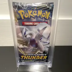 Pokemon TCG Sun & Moon Lost Thunder Lugia Booster Pack 10 Cards Eng w/ display - Image 1