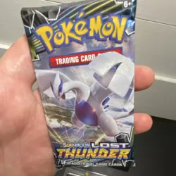 Pokemon TCG Sun & Moon Lost Thunder Lugia Booster Pack 10 Cards Eng w/ display - Image 3