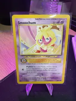 Smoochum 54/64 Neo Genesis Baby Pokemon Vintage WOTC LP Pokemon Card - Image 1