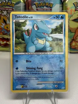 Totodile 8/12 LP Lightly Played POP Series 5 Pokemon Card 2007 Starter - Image 1