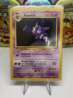 Haunter 29/102 LP Lightly Played Base Set Unlimited Pokemon Card 1999 Vintage - Image 1
