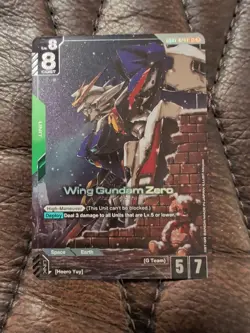 Wing Gundam Zero GD01-024 LR+ Newtype Rising Gundam Card English - Image 1