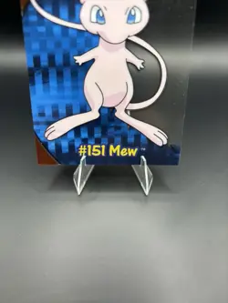 2000 TOPPS POKEMON TV ANIMATION CLEAR CARDS MEW #PC 7 EX/NM - Image 3